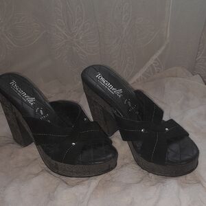 Women's Black Platform Sandals